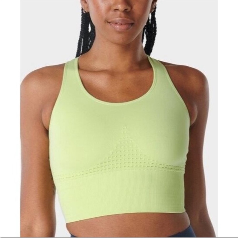 Sweaty Betty Stamina Longline Bra in Utopia Green